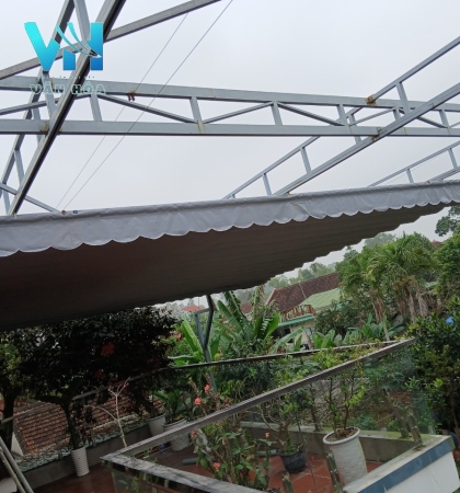 Thi công dàn mái xếp tại Nghi Vạn Nghi Lộc