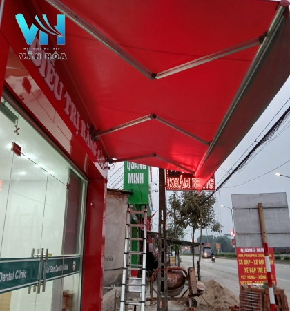 Lắp ráp mái hiên cho anh Sơn chủ  nha khoa tại Nam Đàn